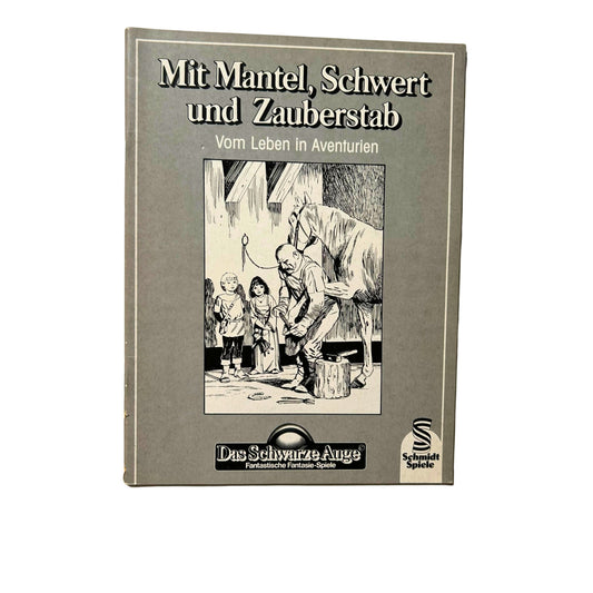 Mit Mantel, Schwert und Zauberstab - vom Leben in Aventurien - Das Schwarze Auge – SKU A8749 – Rollenspiel-Buch gebraucht kaufen bei Brettspielimperium