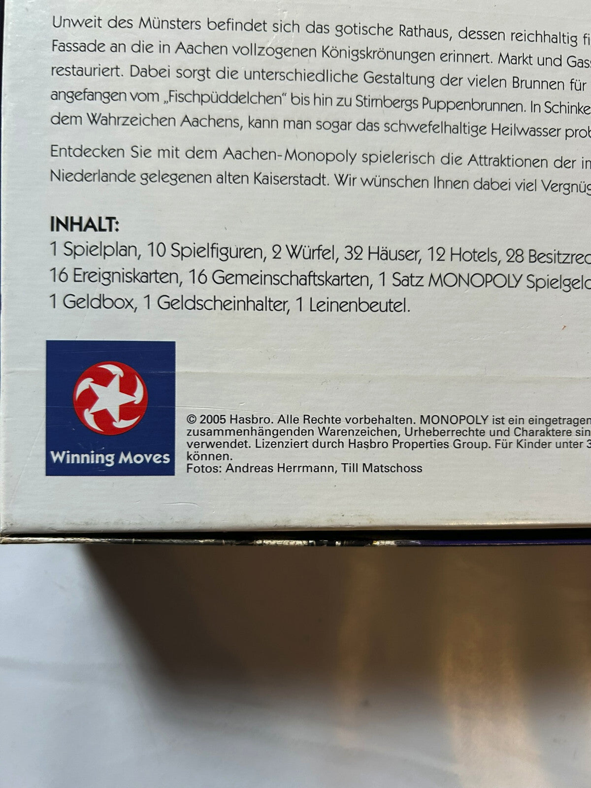 Monopoly Aachen Städte Edition Winning Moves 2005 - Vollständig - Ansicht 14