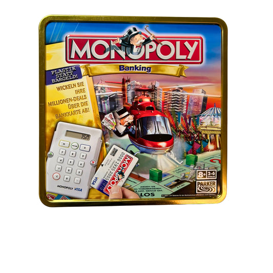 Monopoly Banking Blechbox Parker Brettspiel Spiel 2006 – SKU A8443 – Gesellschaftsspiel gebraucht kaufen bei Brettspielimperium