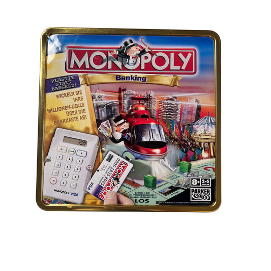 Monopoly Banking Blechbox Parker Brettspiel Spiel 2006 – SKU A9098 – Gesellschaftsspiel gebraucht kaufen bei Brettspielimperium
