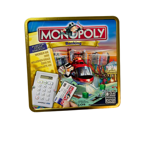 Monopoly Banking Blechbox Parker Brettspiel Spiel 2006 - Vollständig - Ansicht 1