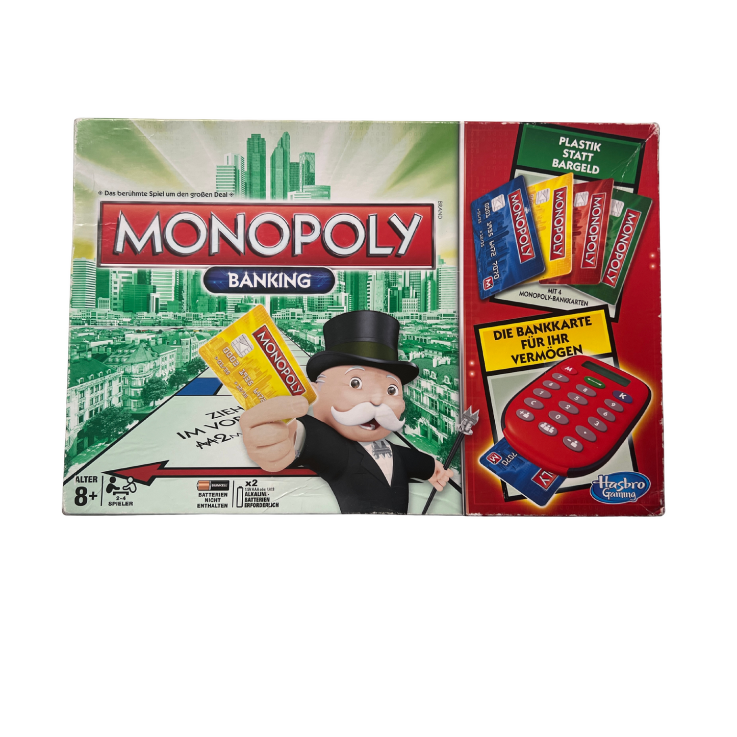 Monopoly Banking Rot  Hasbro Stark bespielt Vollständig - Ansicht 1