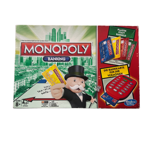 Monopoly Banking Rot  Hasbro Stark bespielt Vollständig - Ansicht 1