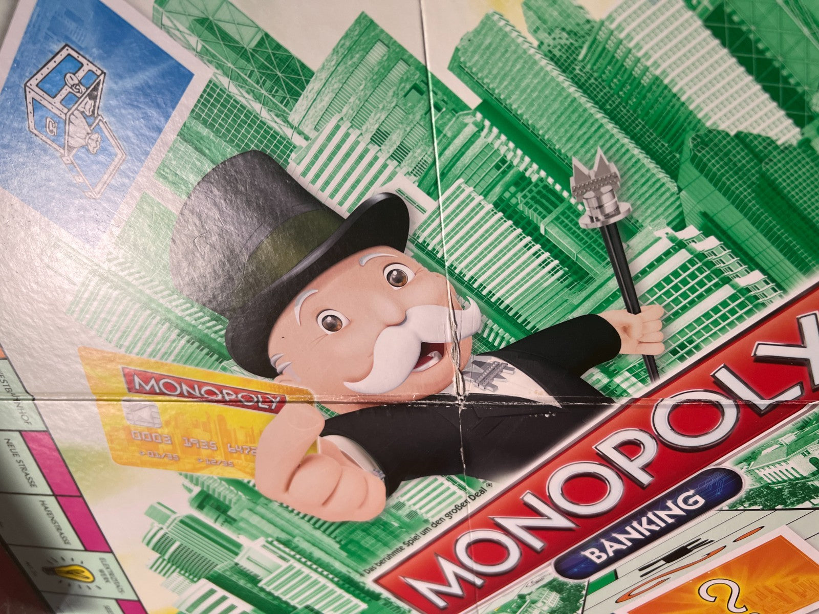 Monopoly Banking Rot  Hasbro Stark bespielt Vollständig - Ansicht 3