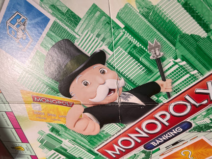 Monopoly Banking Rot  Hasbro Stark bespielt Vollständig - Ansicht 3