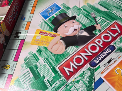 Monopoly Banking Rot  Hasbro Stark bespielt Vollständig - Ansicht 4