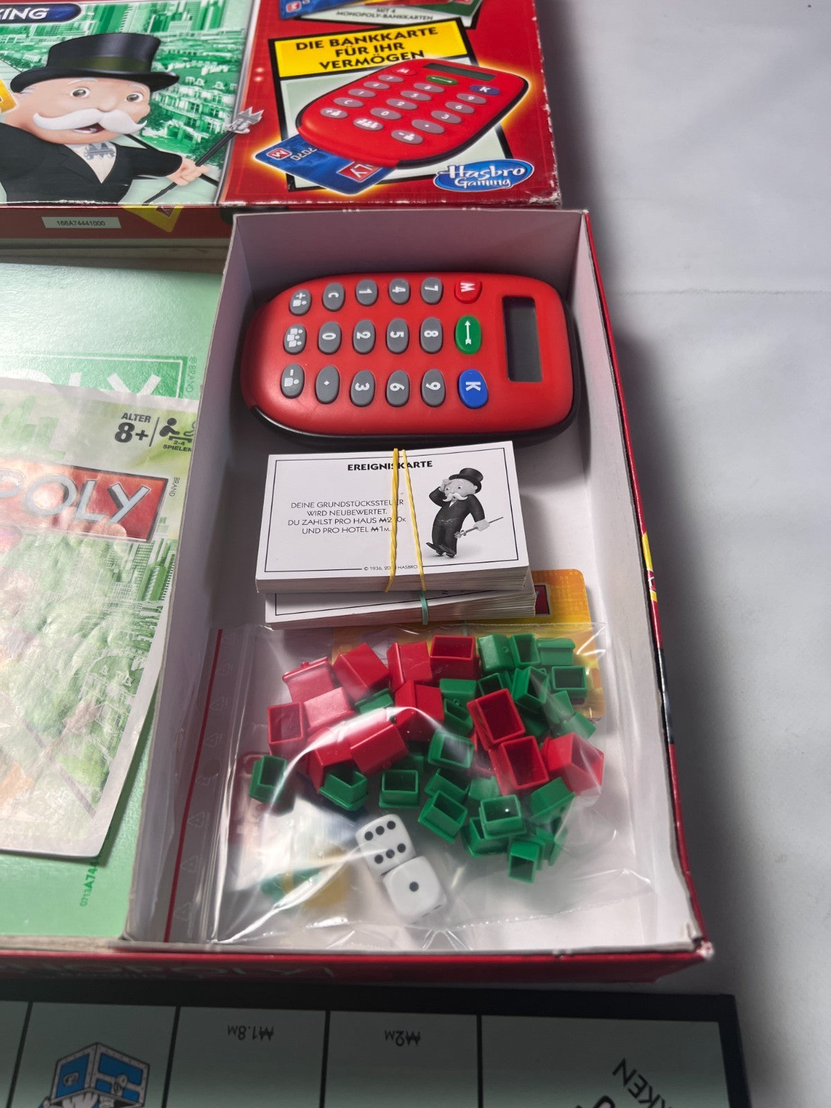 Monopoly Banking Rot  Hasbro Stark bespielt Vollständig - Ansicht 6