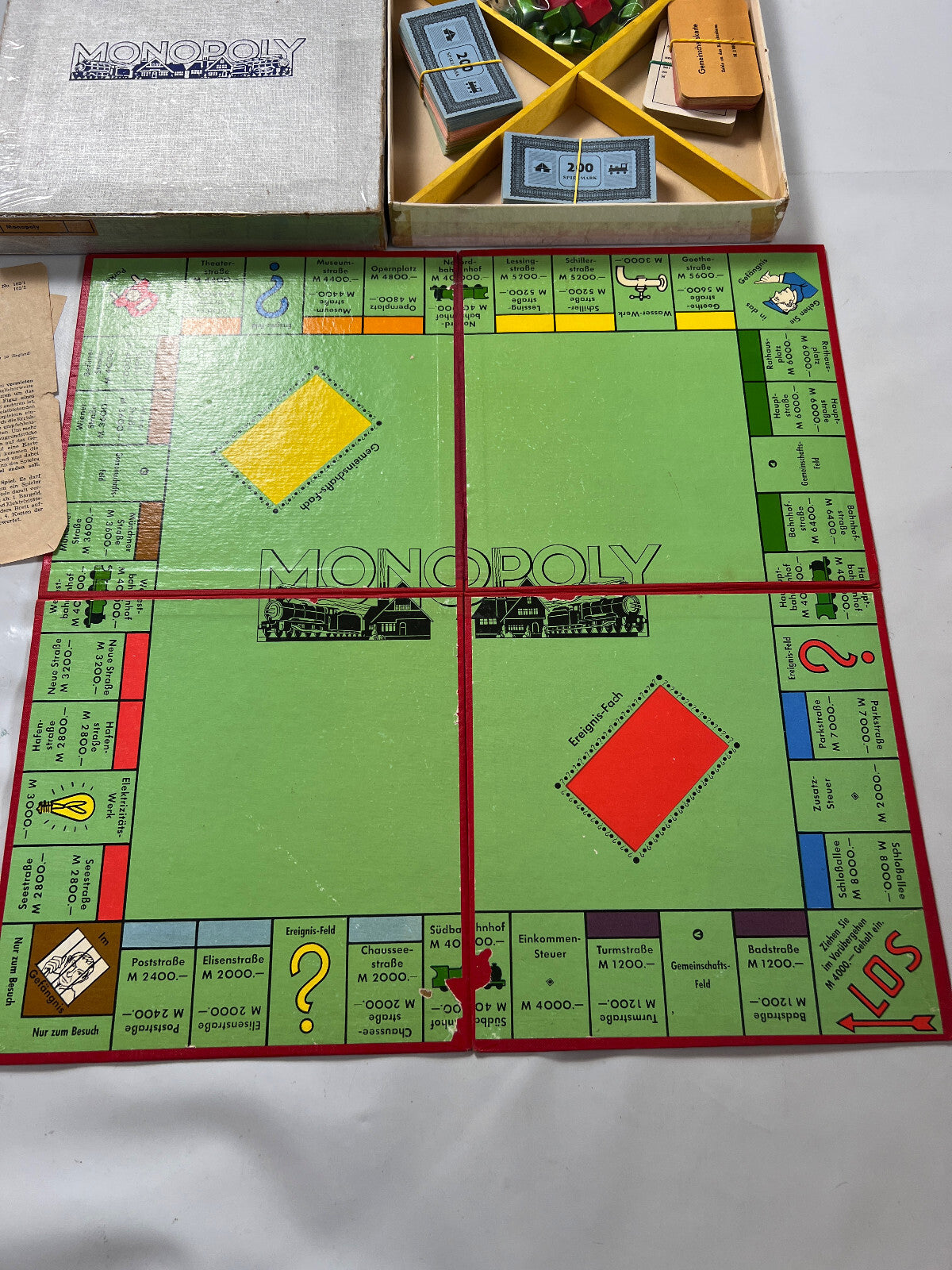 Monopoly Brettspiel Spiele Schmidt silber Vintage alt 60er Holz - Vollständig - Ansicht 4