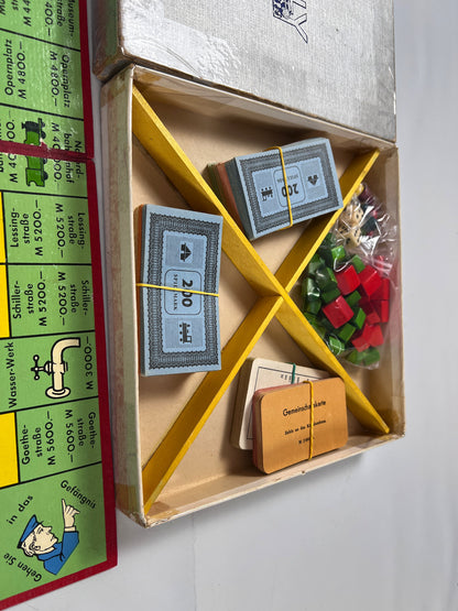 Monopoly Brettspiel Spiele Schmidt silber Vintage alt 60er Holz - Vollständig - Ansicht 6