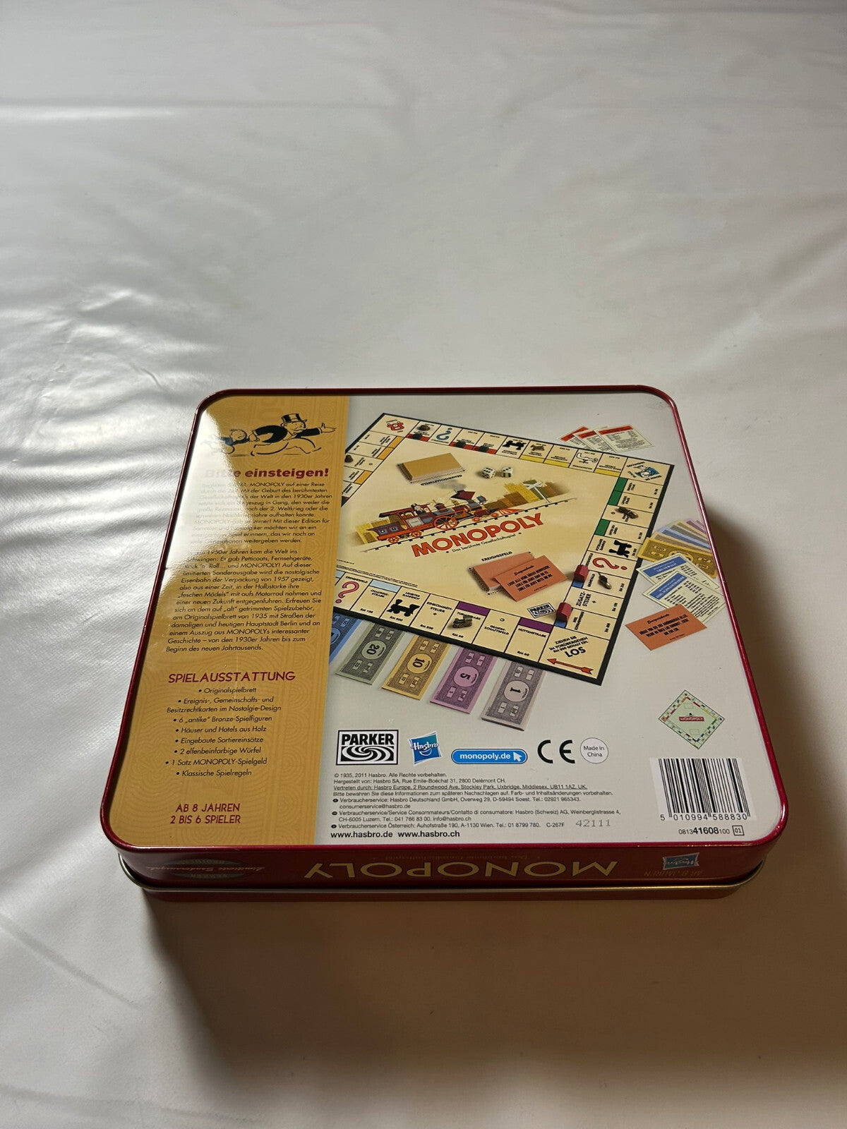 Monopoly Limitierte Sonderausgabe Blechdose Hasbro Brettspiel - Vollständig - Ansicht 10