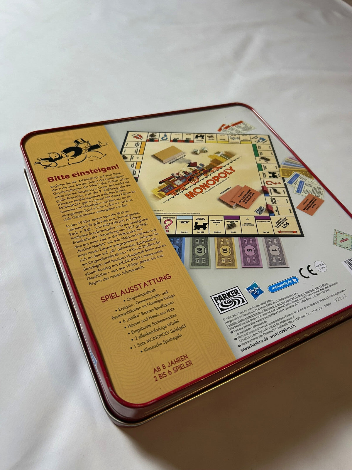 Monopoly Limitierte Sonderausgabe Blechdose Hasbro Brettspiel - Vollständig - Ansicht 12