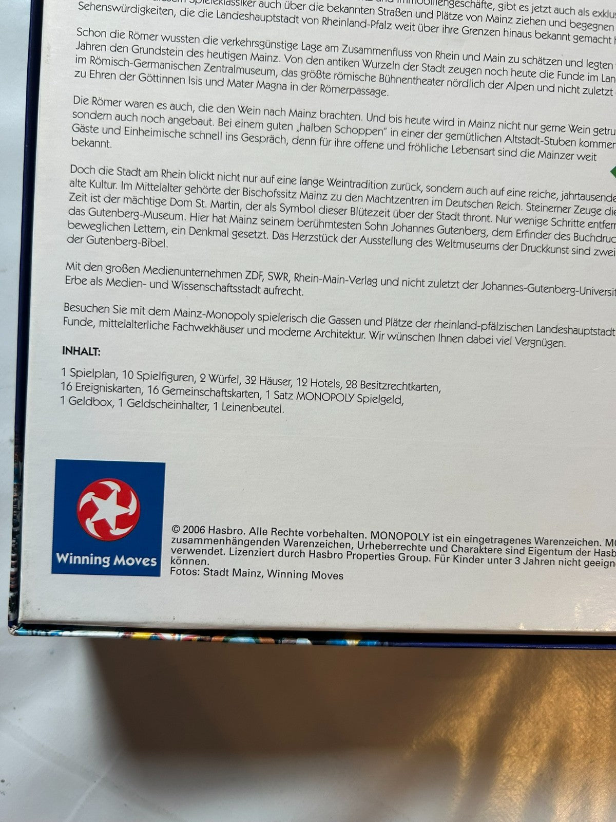 Monopoly Mainz  Winning Moves 2006  Vollständig - Ansicht 15