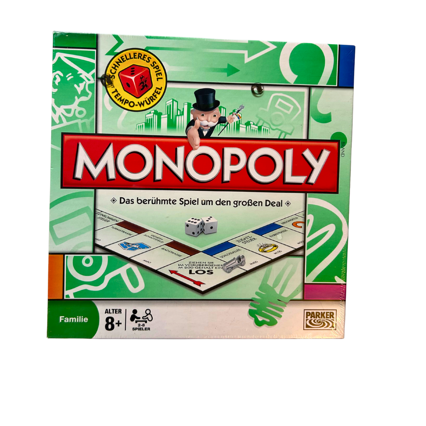 Monopoly mit Tempo Würfel - Hasbro Parker  2008 - NEU in Folie - Ansicht 1