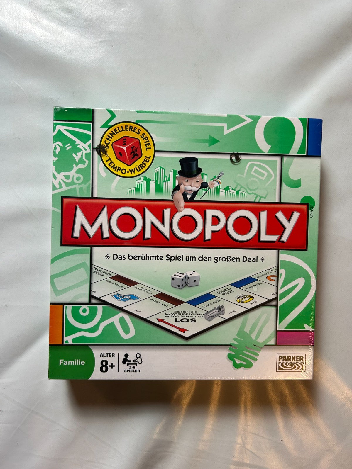 Monopoly mit Tempo Würfel - Hasbro Parker  2008 - NEU in Folie - Ansicht 2