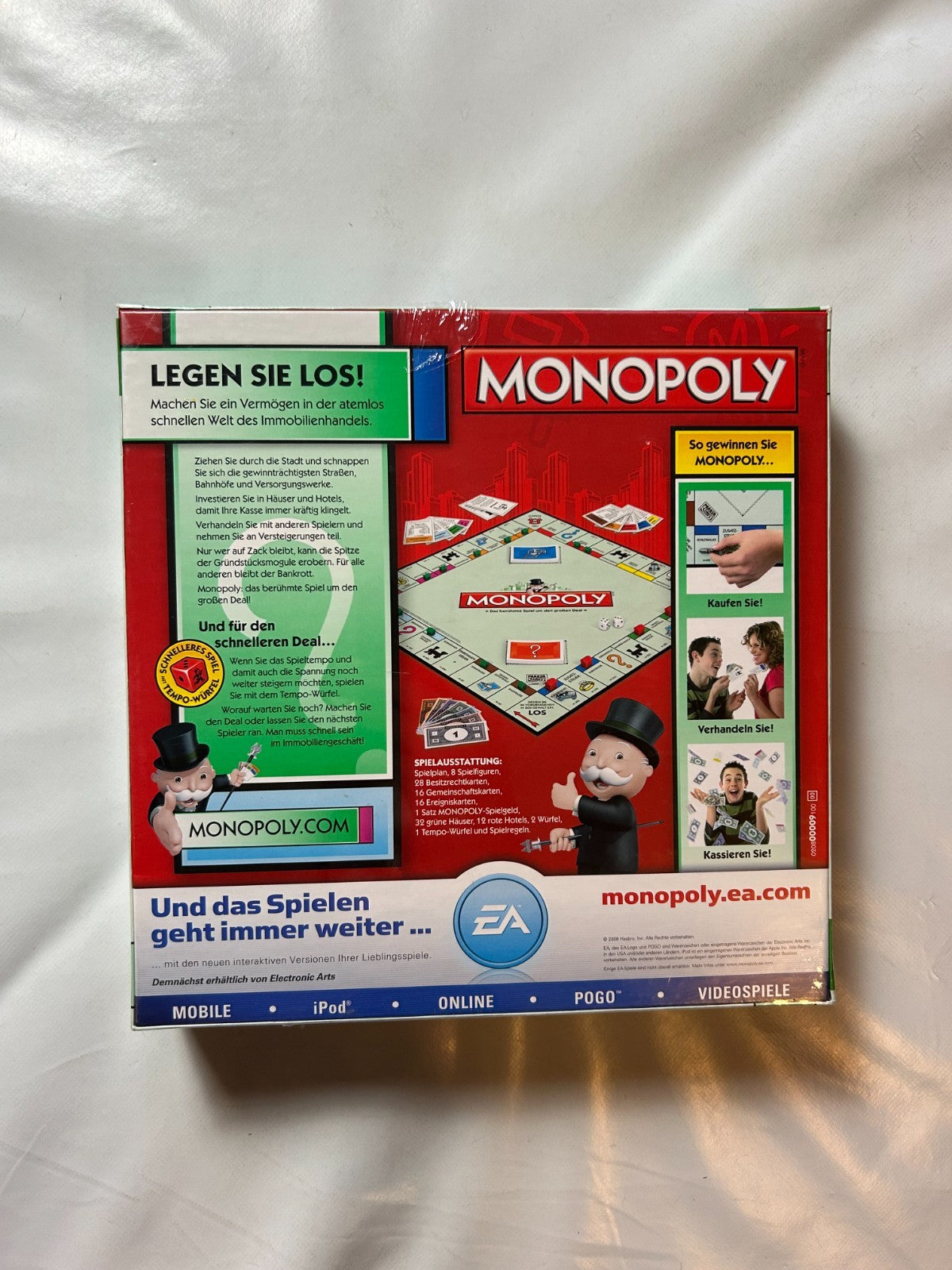 Monopoly mit Tempo Würfel - Hasbro Parker  2008 - NEU in Folie - Ansicht 6