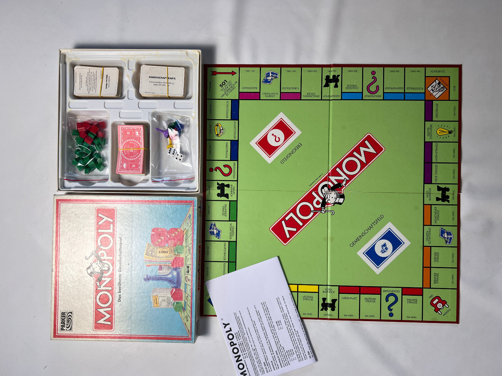 Monopoly Spiel 90er Jahre - Parker DM Ausgabe 1993 - Vollständig - Ansicht 2