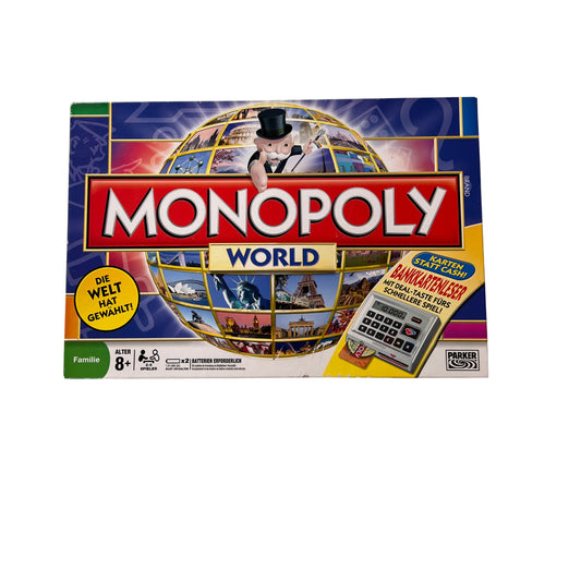 Monopoly World Brettspiel Familienspiel Hasbro Parker 2008 – SKU A14568 – Gesellschaftsspiel gebraucht kaufen bei Brettspielimperium