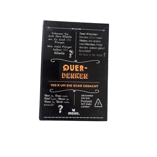 moses. Querdenken 100x um die Ecke gedacht Rätselspiel – SKU A13850 – Gesellschaftsspiel neu kaufen bei Brettspielimperium
