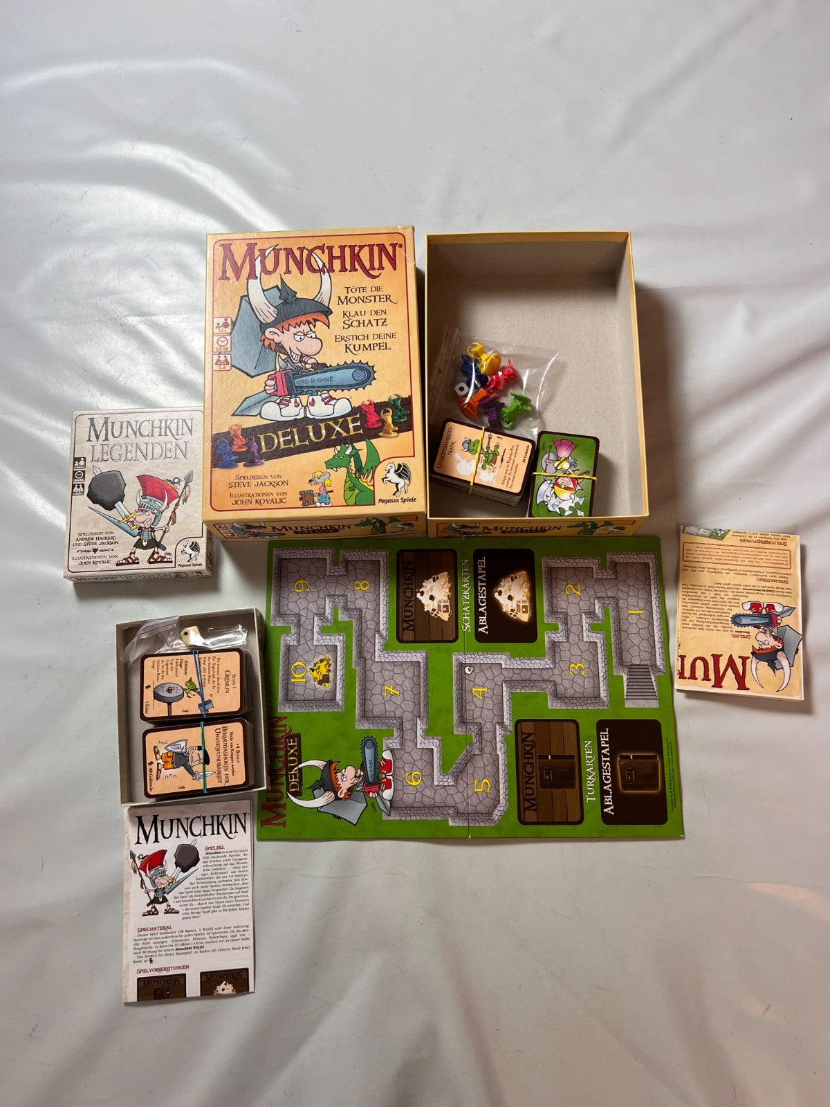 Munchkin Deluxe Kartenspiel Plastikfiguren gebraucht deutsch Vollständig - Ansicht 2