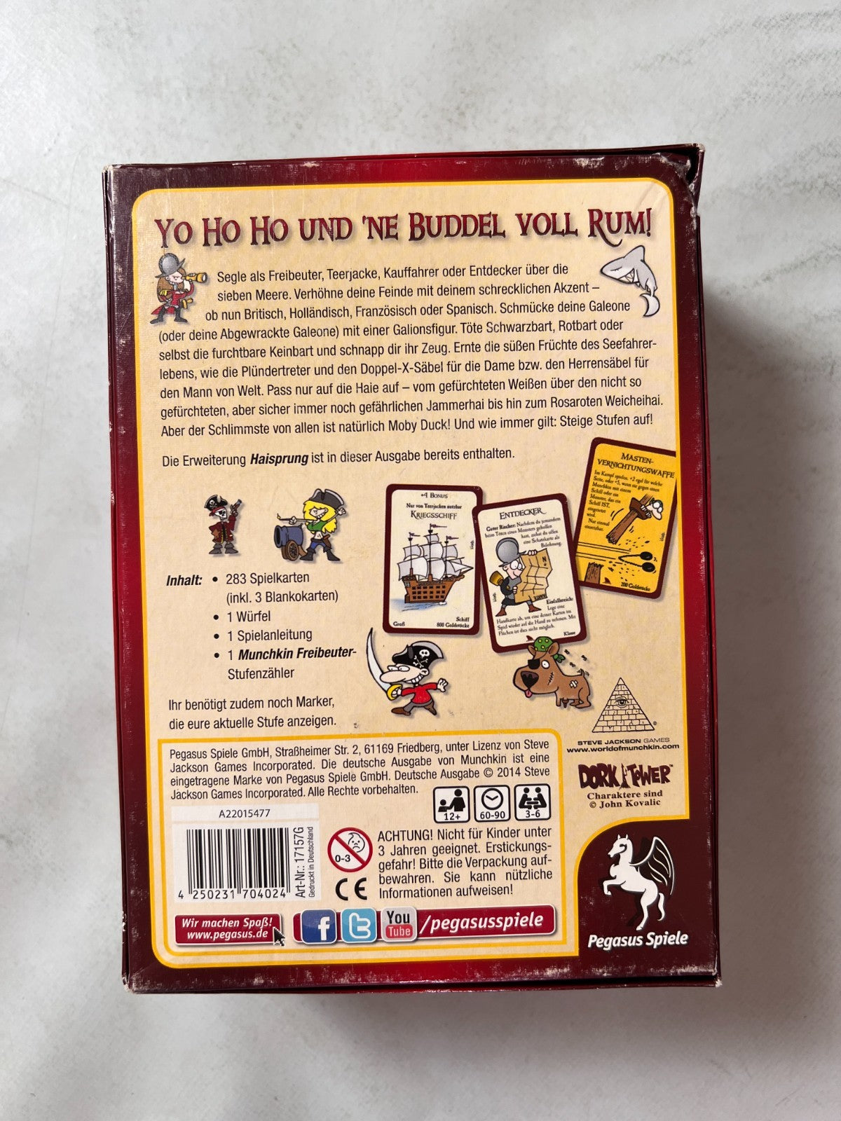 Munchkin – Freibeuter Basisspiel + Erweiterung – Pegasus Spiele – Vollständig - Ansicht 9