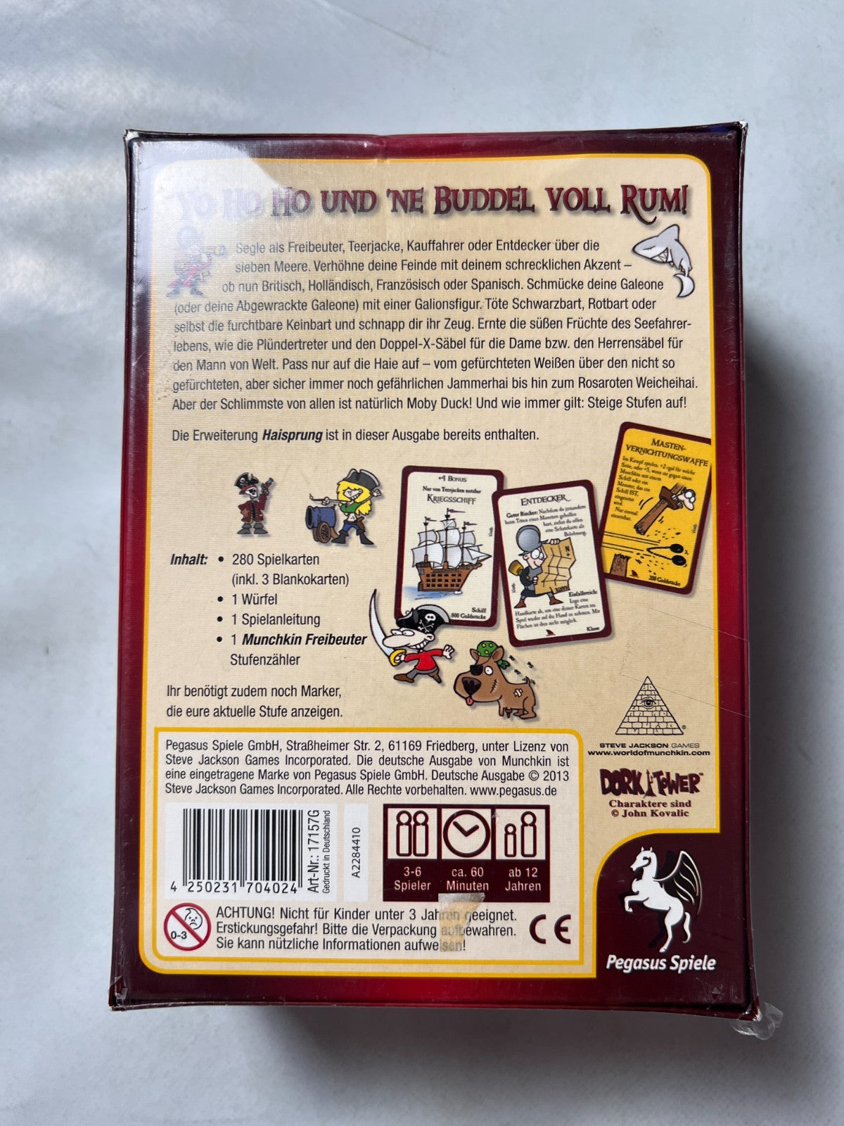 Munchkin FREIBEUTER | Sammelbox (Basis + Erw.) Pegasus Spiele - NEU in Folie - Ansicht 7