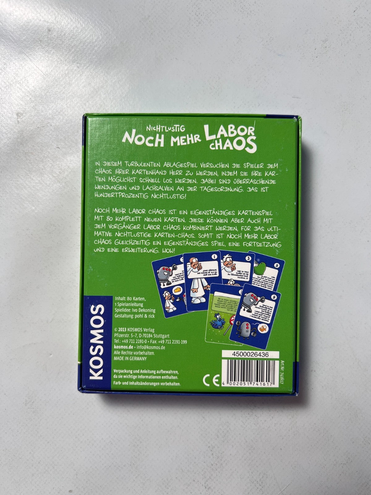 Nicht Lustig Spiel Noch mehr Labor Chaos  Kartenspiel  Unbespielt - Ansicht 8