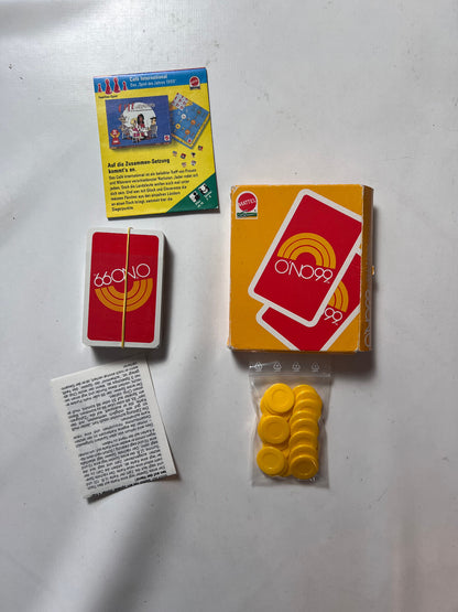 O´NO 99  Kartenspiel - Mattel 1992 - Vintage Ono99 - Vollständig - Ansicht 2