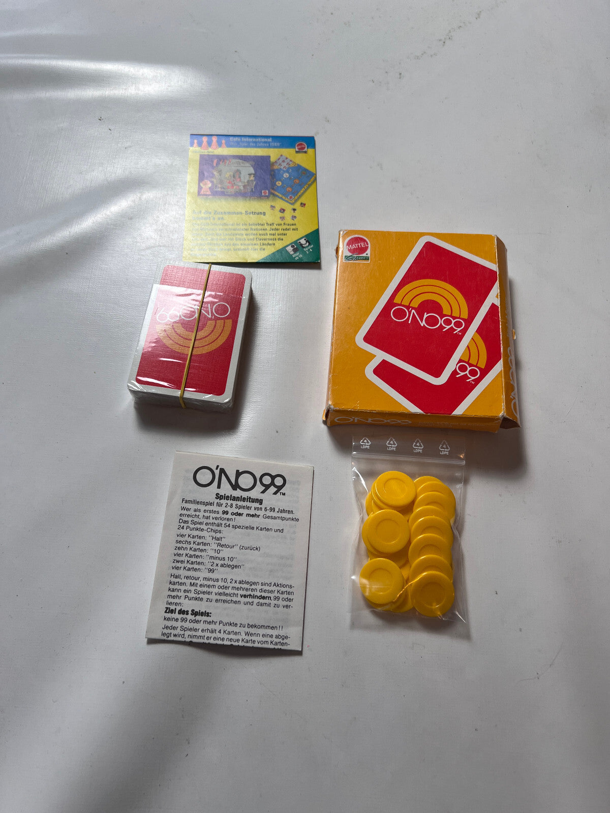 O´NO 99  Kartenspiel - Mattel 1992 - Vintage Ono99 - Vollständig - Ansicht 3