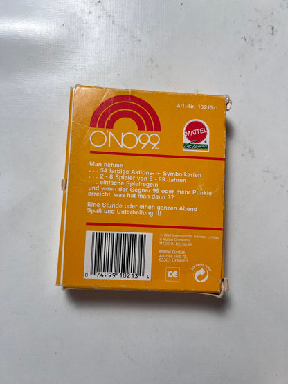 O´NO 99  Kartenspiel - Mattel 1992 - Vintage Ono99 - Vollständig - Ansicht 9