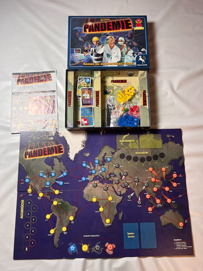 Pandemie Pegasus Spiele Brettspiel | alte Ausgabe Holzsteine 2012 Vollständig - Ansicht 2