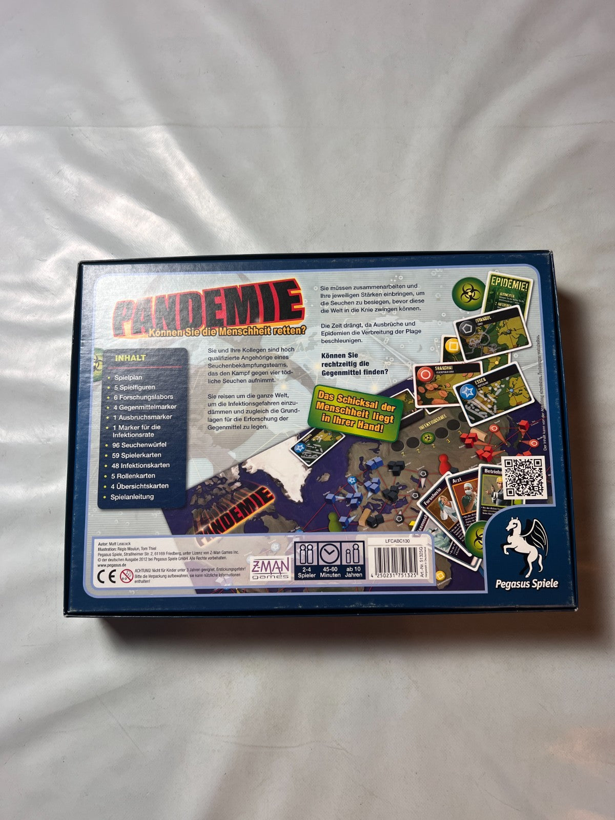 Pandemie Pegasus Spiele Brettspiel | alte Ausgabe Holzsteine 2012 Vollständig - Ansicht 9