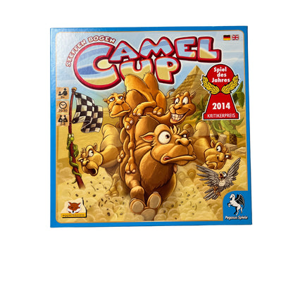Pegasus Camel Up Gesellschaftsspiel - Camel Cup – SKU A11907 – Gesellschaftsspiel gebraucht kaufen bei Brettspielimperium
