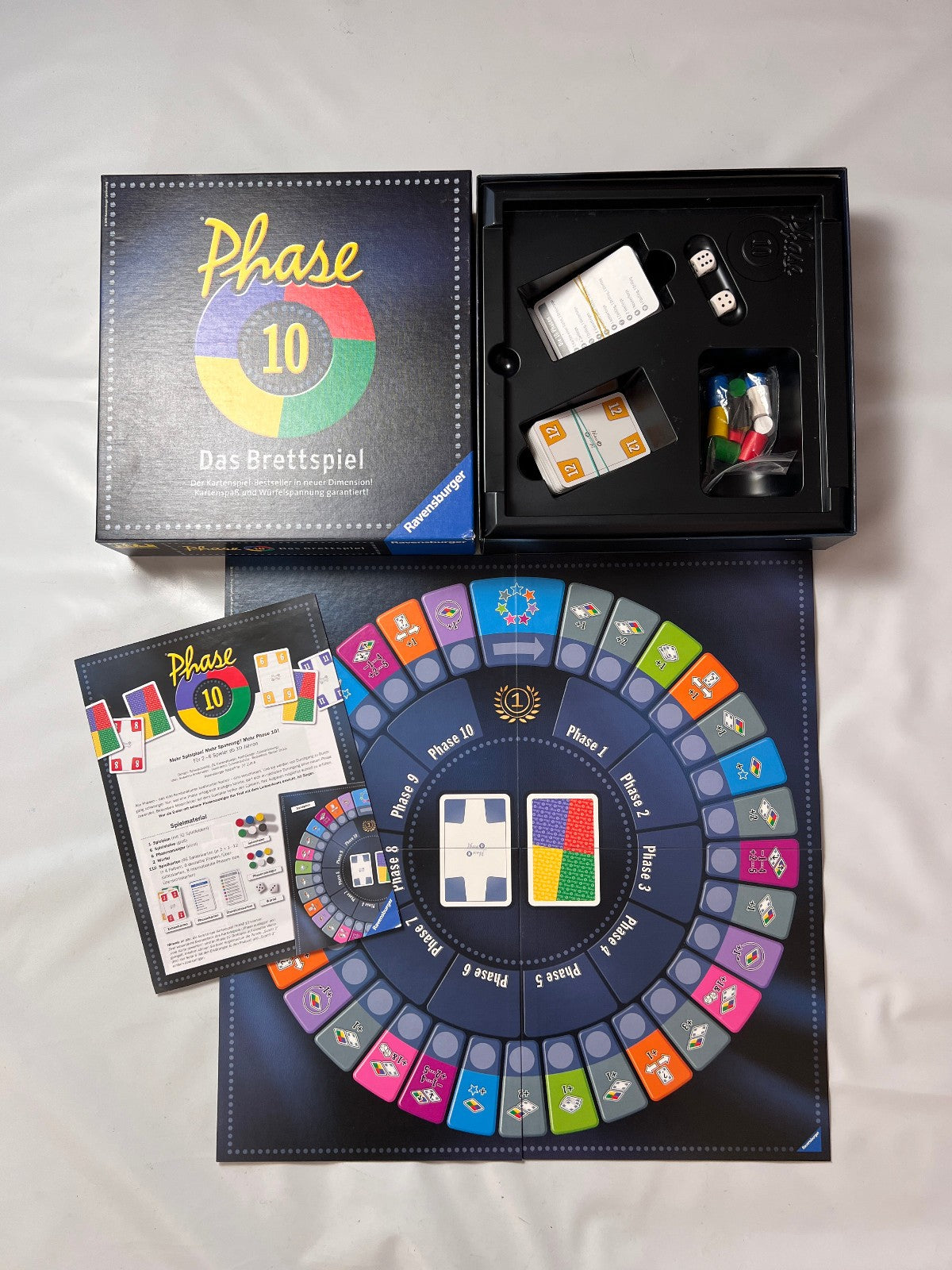 Phase 10 Brettspiel Ravensburger Spiel Gesellschaftsspiel  Vollständig - Ansicht 2