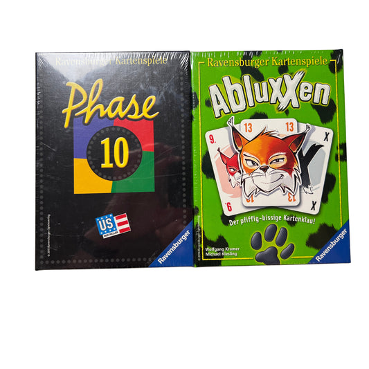 Phase 10 und Abluxxen Spiel Ravensburger 2005 Kartenspiel – SKU A4852 – Kartenspiel neu kaufen bei Brettspielimperium