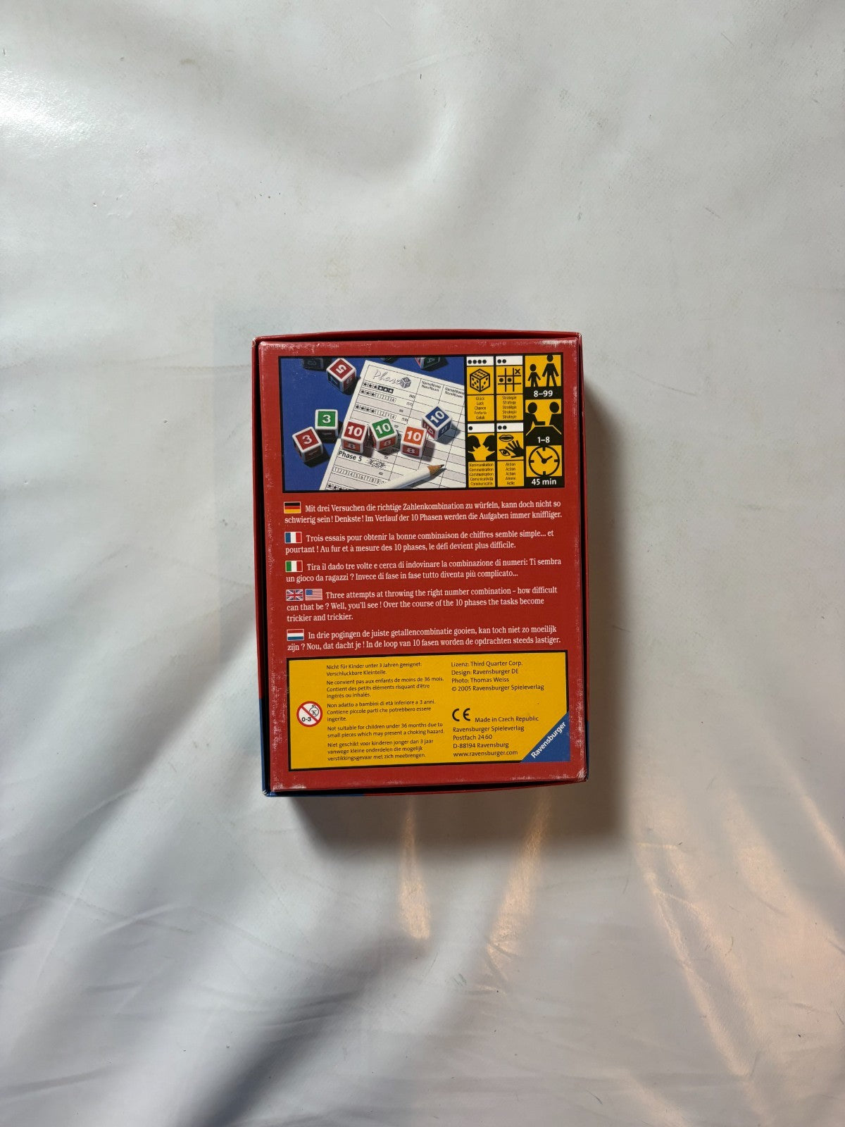 Phase 10 Würfelspiel Spiel Ravensburger Alte Version 2005  Vollständig - Ansicht 10