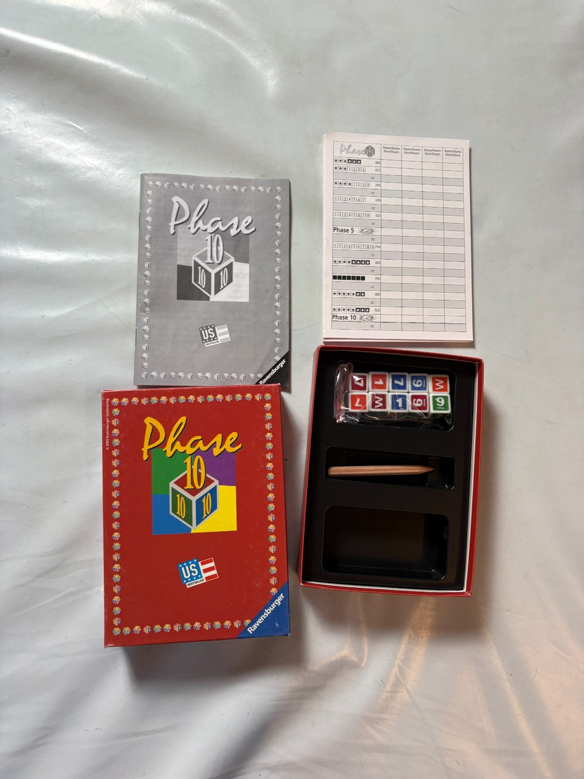 Phase 10 Würfelspiel Spiel Ravensburger Alte Version 2005  Vollständig - Ansicht 6