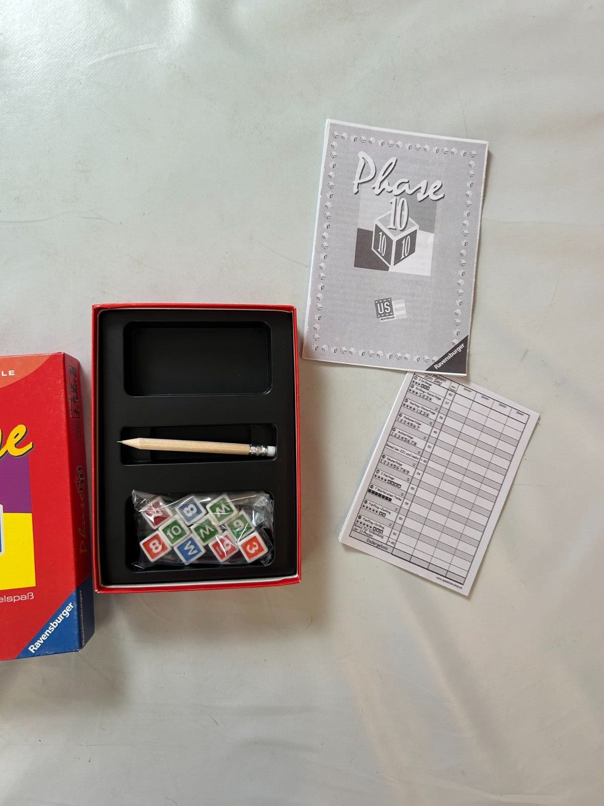 Phase 10 Würfelspiel Spiel Ravensburger Alte Version 2007  Vollständig - Ansicht 6