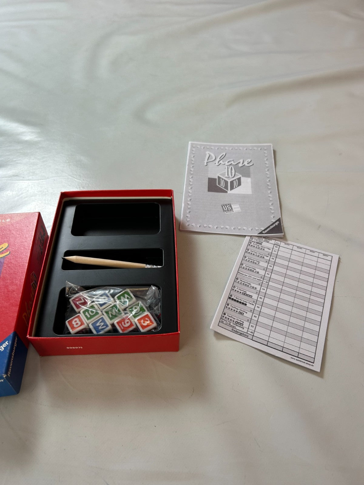 Phase 10 Würfelspiel Spiel Ravensburger Alte Version 2007  Vollständig - Ansicht 7