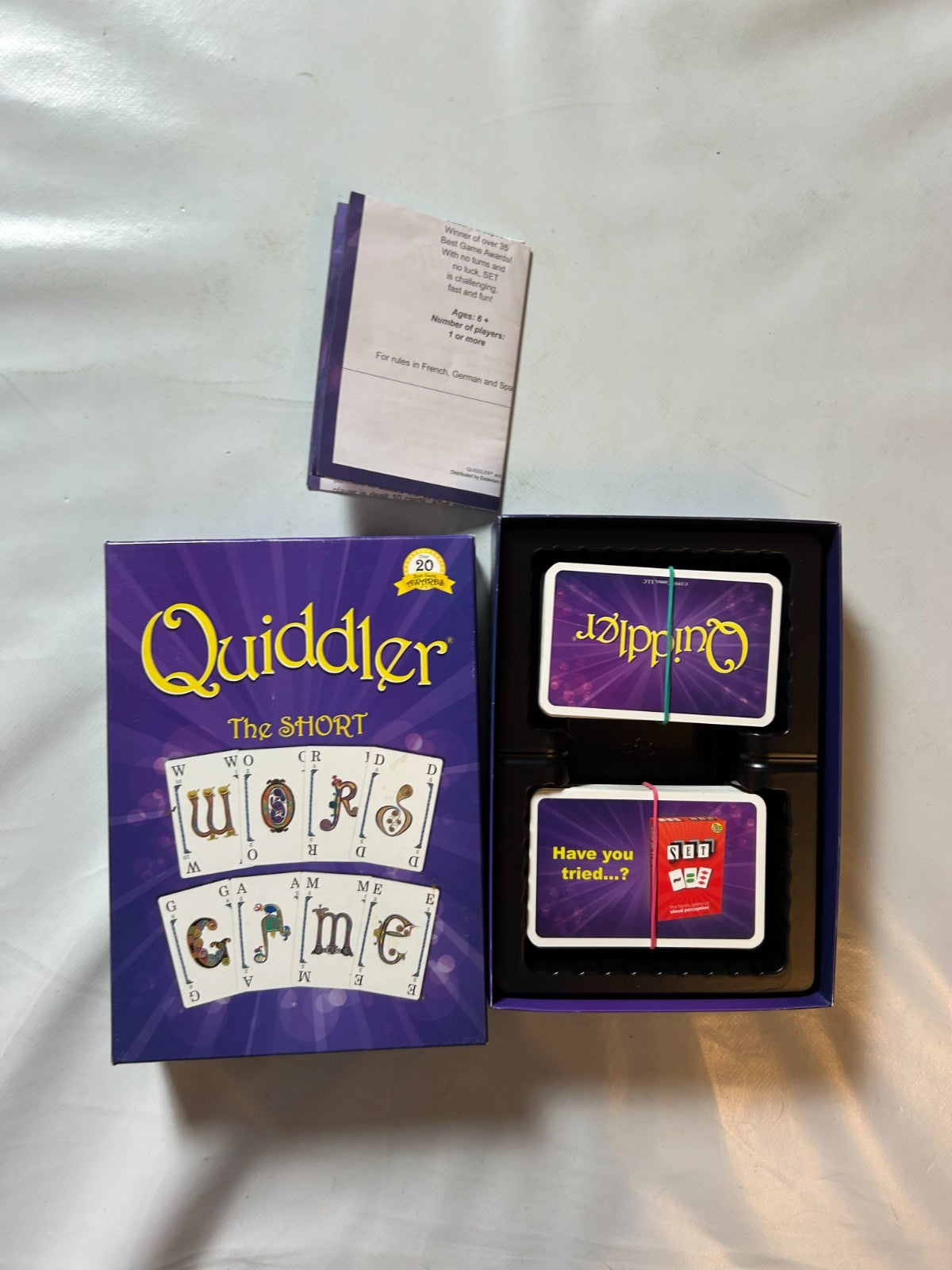 Quiddler Kartenspiel The Short Asmodee englisch 1996  Vollsändig - Ansicht 6