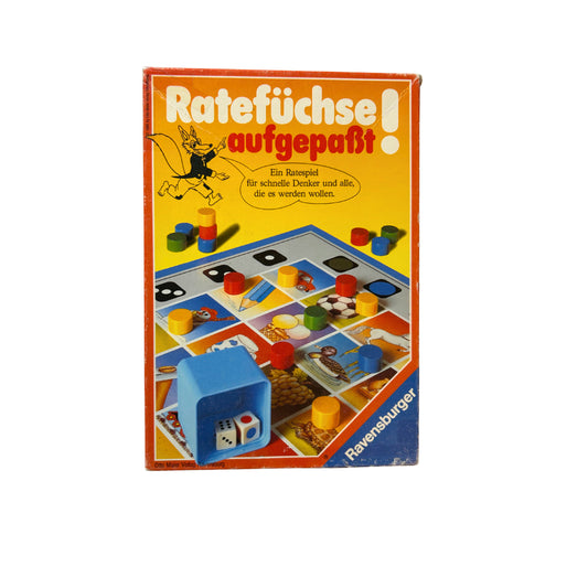 Ratefüchse aufgepasst Ravensburger 1988 Vintage Brettspiel – SKU A10830 – Gesellschaftsspiel gebraucht kaufen bei Brettspielimperium