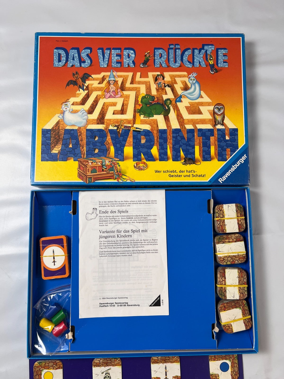 Ravensburger Das verrückte Labyrinth  Brettspiel Kinderspiel 1994 -Vollständig - Ansicht 3