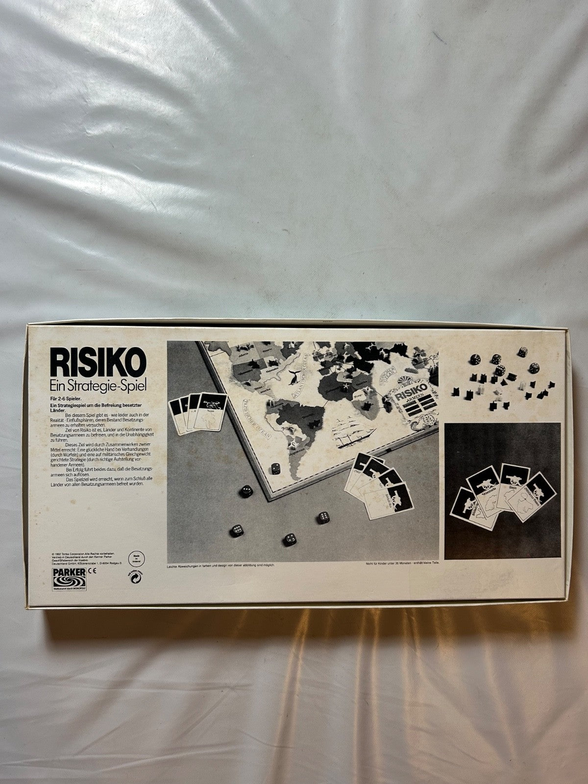 Risiko Brettspiel Spiel Parker 1992  große weiße Ausgabe  Teils unbespielt - Ansicht 12