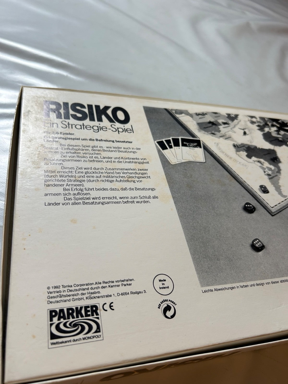 Risiko Brettspiel Spiel Parker 1992  große weiße Ausgabe  Teils unbespielt - Ansicht 14