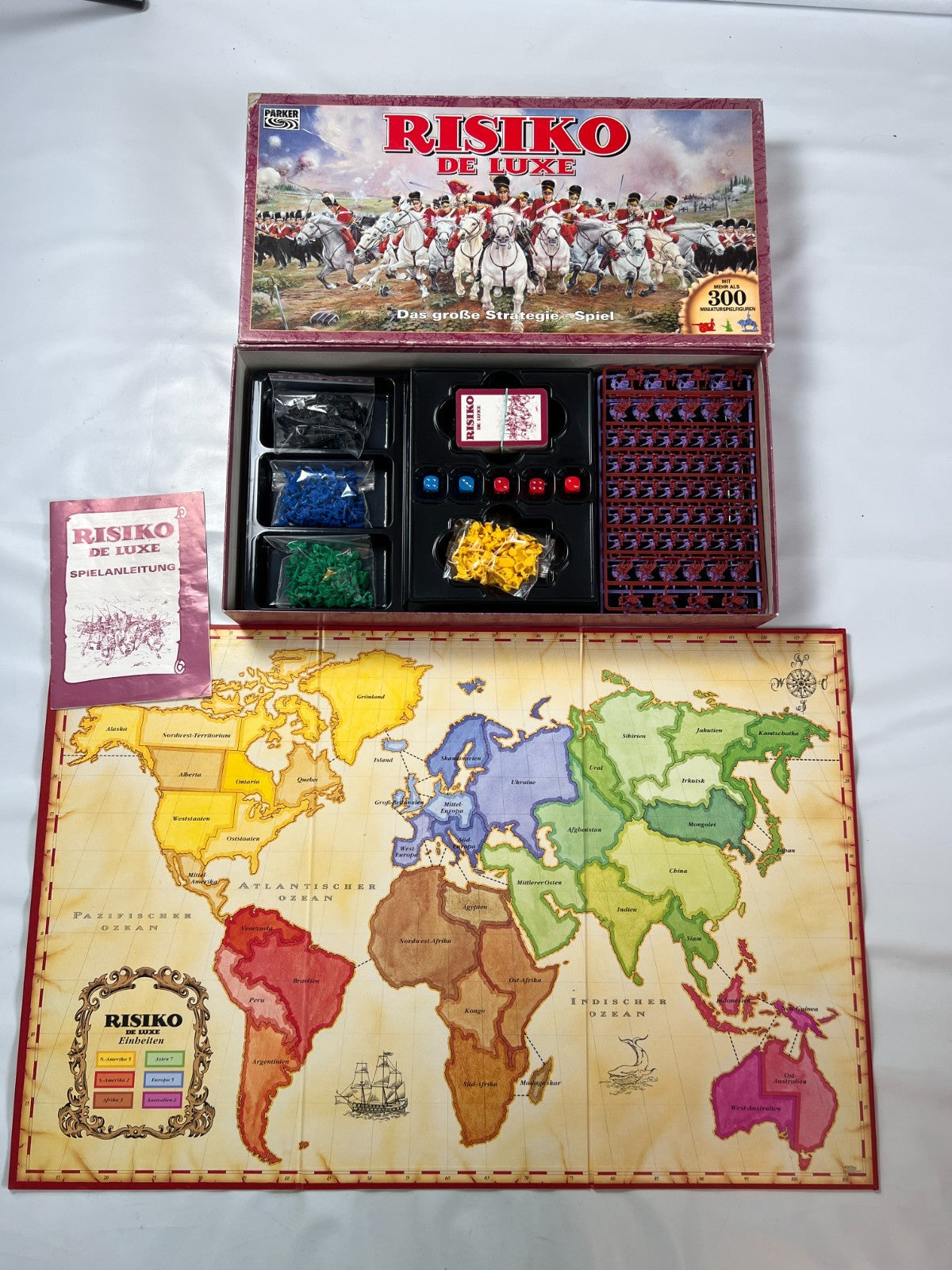 Risiko de Luxe   Parker 1992 große Ausgabe Brettspiel  Vollständig - Ansicht 2