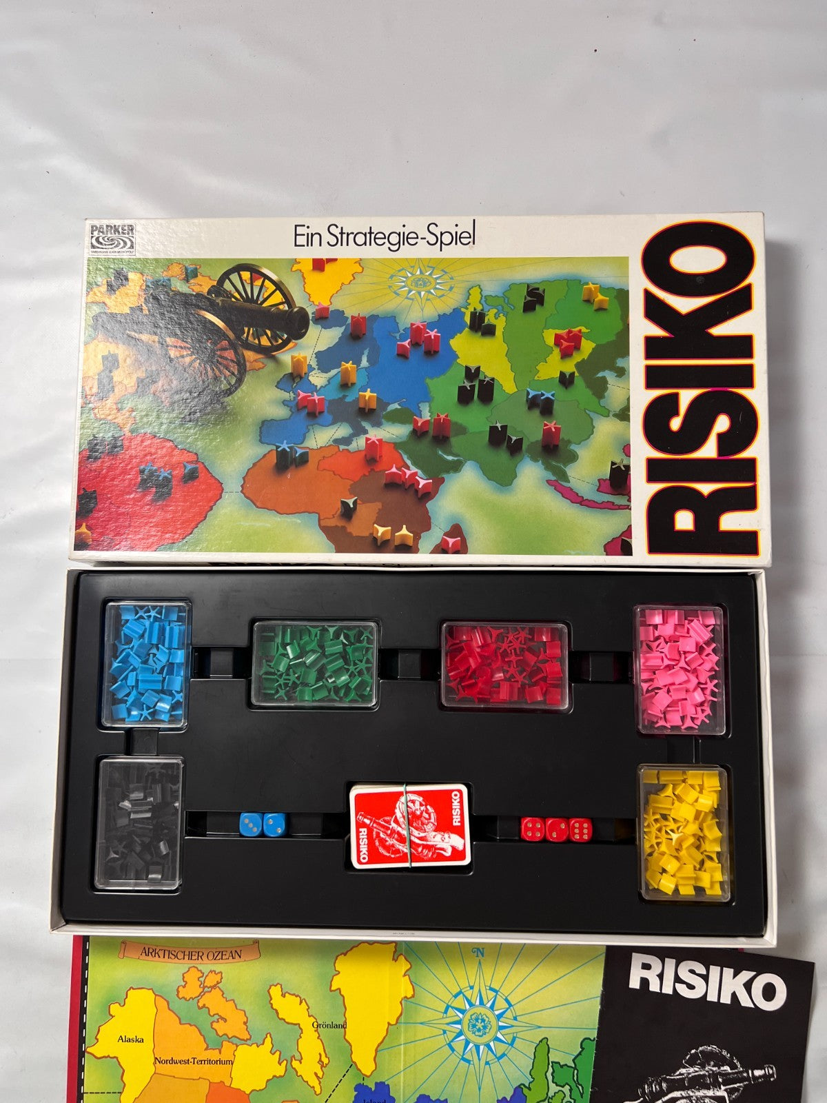 Risiko - Strategiespiel weiß Parker 1982 - Vollständig - Ansicht 3