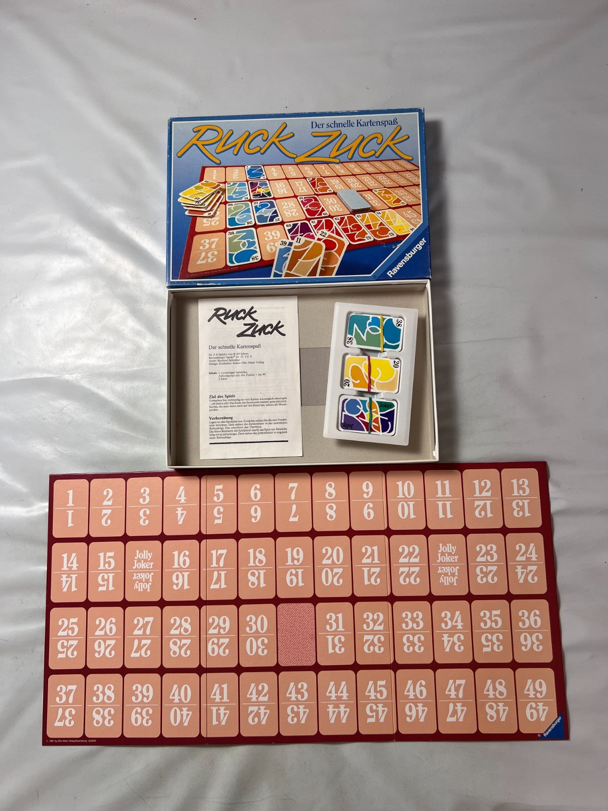 Ruck Zuck der schnelle Kartenspaß - Ravensburger Legespiel 1987 -Vollständig - Ansicht 2