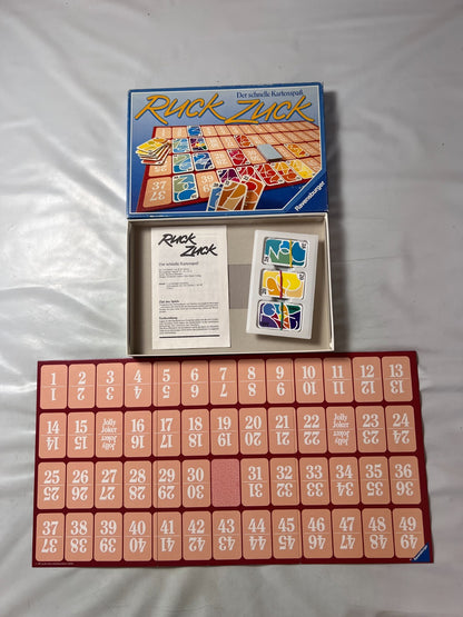 Ruck Zuck der schnelle Kartenspaß - Ravensburger Legespiel 1987 -Vollständig - Ansicht 2