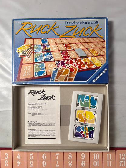 Ruck Zuck der schnelle Kartenspaß - Ravensburger Legespiel 1987 -Vollständig - Ansicht 3