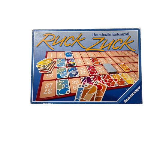 Ruck Zuck der schnelle Kartenspaß Ravensburger Legespiel 1987 – SKU A12085 – Kartenspiel gebraucht kaufen bei Brettspielimperium