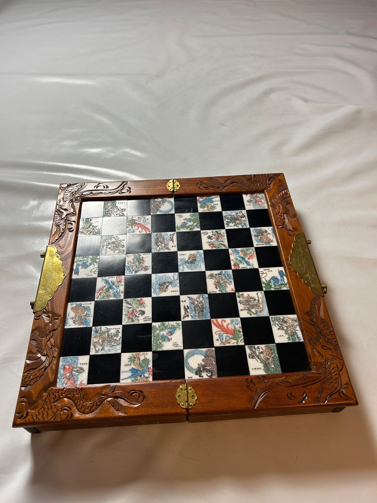 Schach Holz Schachspiel Chinesisch 30 x 30 cm  Vollständig - Ansicht 9